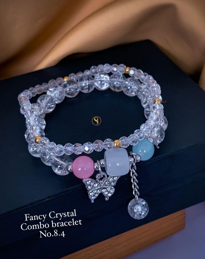 2 Fancy Designer Crystal Combo Bracelets Wholesale Price In Surat
